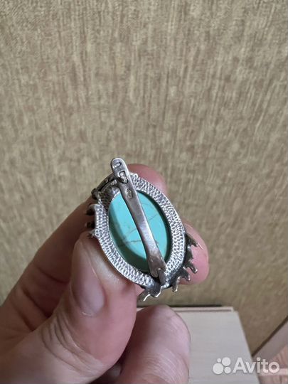 Серебряные серьги с бирюзой