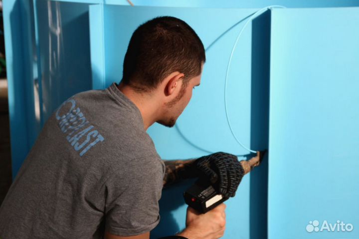 Купель круглая уличная 1.2х1.2 м 1,4 м3