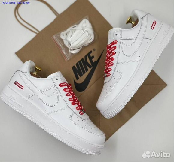 Кроссовки Nike Air Force 1 Low & Supreme (Арт.94554)