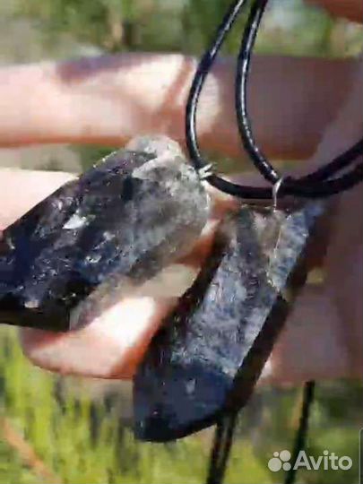 Морион Камень Кулон Кристалл Минерал