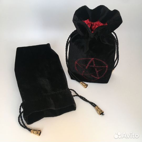 Мешочек для рун, таро, камней (бархат, вышивка)