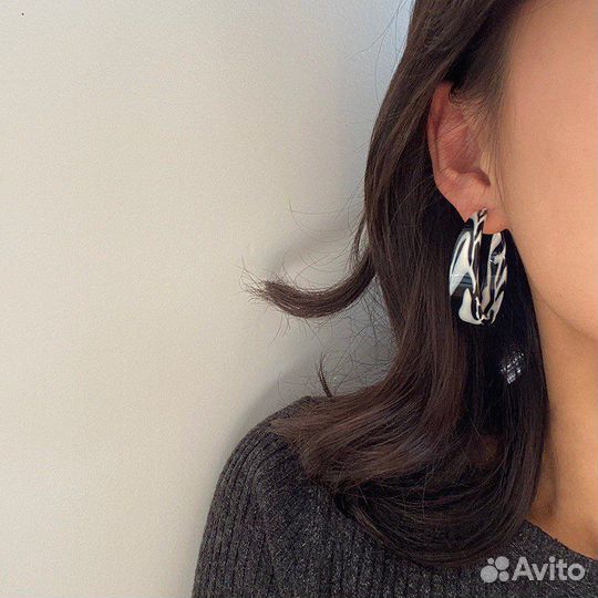 Новые серьги зебра