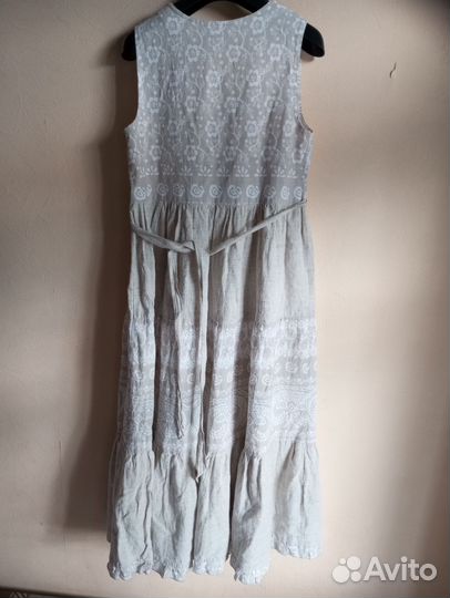 Платье лен 42