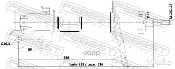 Амортизатор передний левый GAS.twin tube 221100