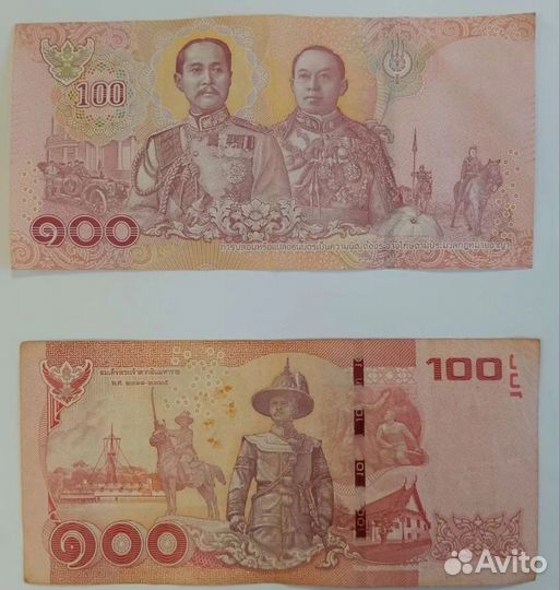 Банкнота 100 бат Таиланд