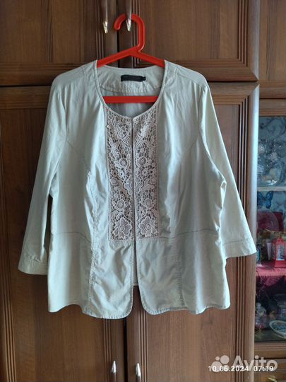 Легкий жакет лен+хлопок 56-58 размера