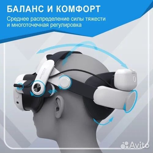 Крепление bobovr m3 pro + станция oculus quest 3