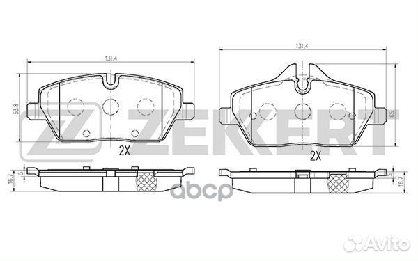 BS-1019 zekkert Колодки торм. диск. перед. BS-1