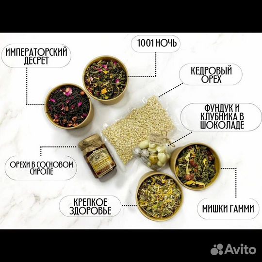Набор подарок с чаем и сладостями
