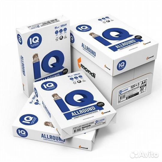 Бумага А4 IQ Allround, 80г/кв.м., 500л