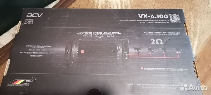 Усилитель ACV 4.100 четырёх канальный