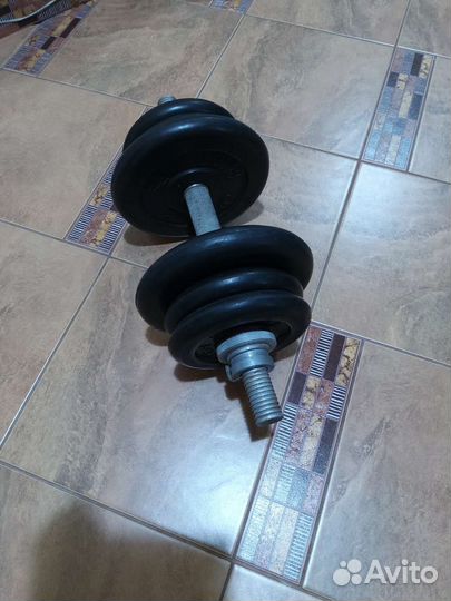 Гантеля разборная обрезиненная MB barbell