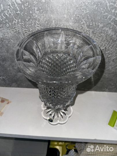 Ваза для цветов хрустальная богемия