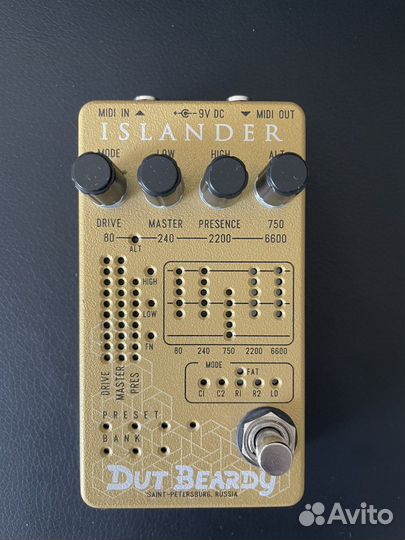 Гитарный предусилитель Dut beardy Islander mk II