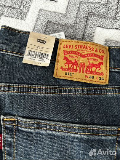 Джинсы мужские levis 511 36 34