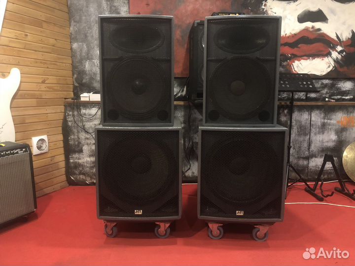 Мощный звуковой комплект. 2 ASR-15 + 2 ASR-18