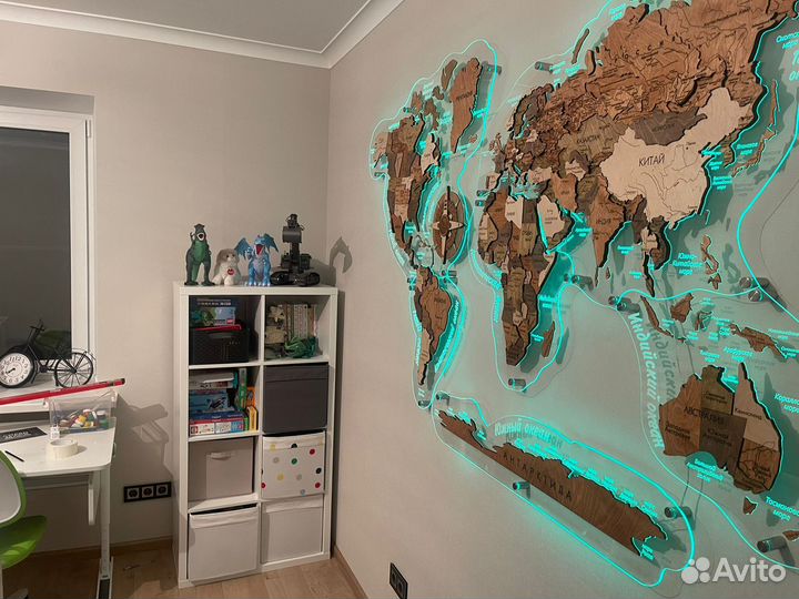 Карта мира на стену