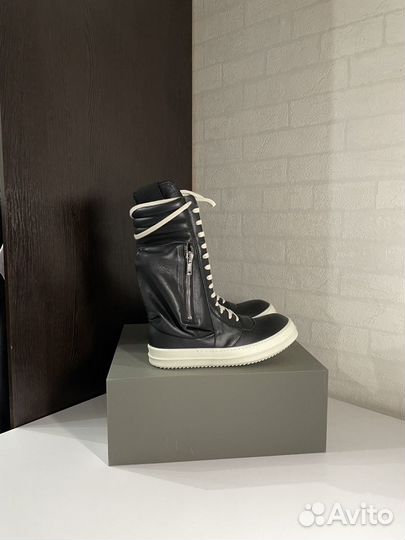 Rick owens Cargo Basket Leather Sneakers