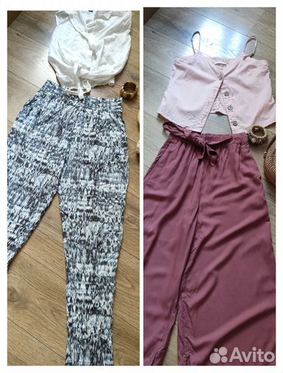 Новые брюки из вискозы, кюлоты, бермуды