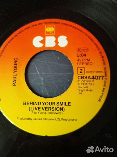 Paul Young винил синглы 1983 Германия