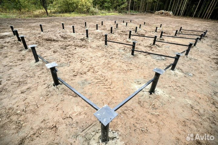 Монтаж Винтовых сваи