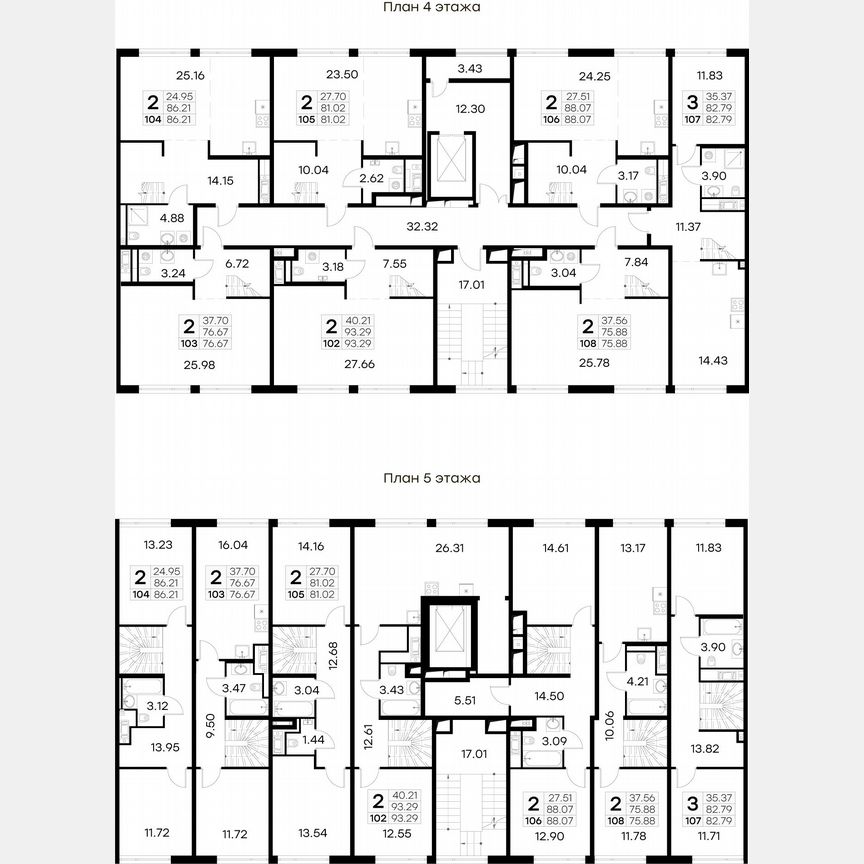 2-к. квартира, 73,3 м², 4/19 эт.