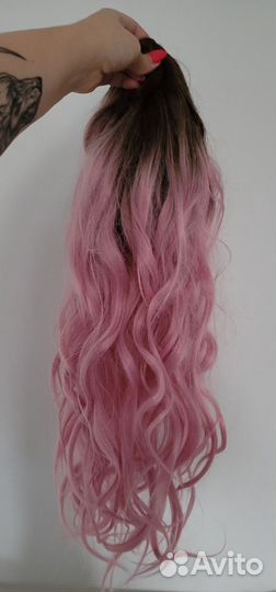 Парик розовый