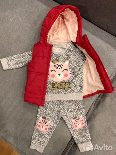 Костюм и жилетка для девочки