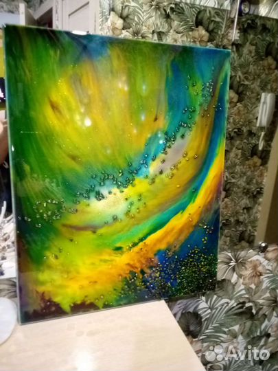 Картина из эпоксидной смолы, ручной работы