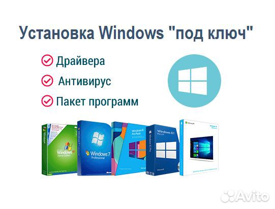 Качественная установка Windows и программ. Выезд
