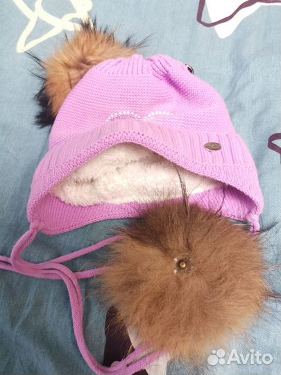Шапки зимние для девочки 50, 52