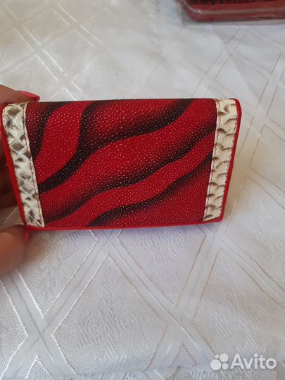 Кошелек женский новый натураль кожа скат Таиланд