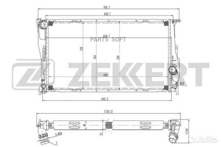 Радиатор охлаждения Бмв 1 (E82 88)