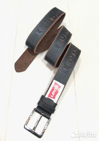 Мужские ремень Levi s натуральная кожа 125 см