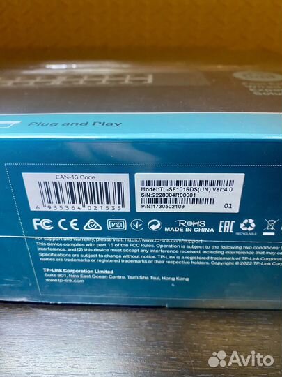 Коммутатор TP-Link TL-SF1016DS