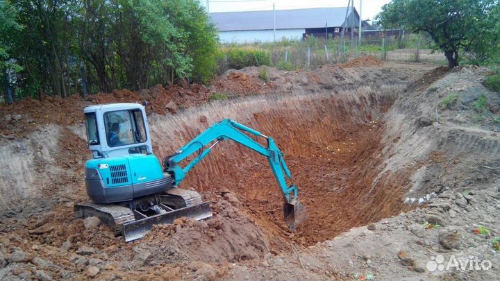 Услуги миниэкскаватора мини экскаватора