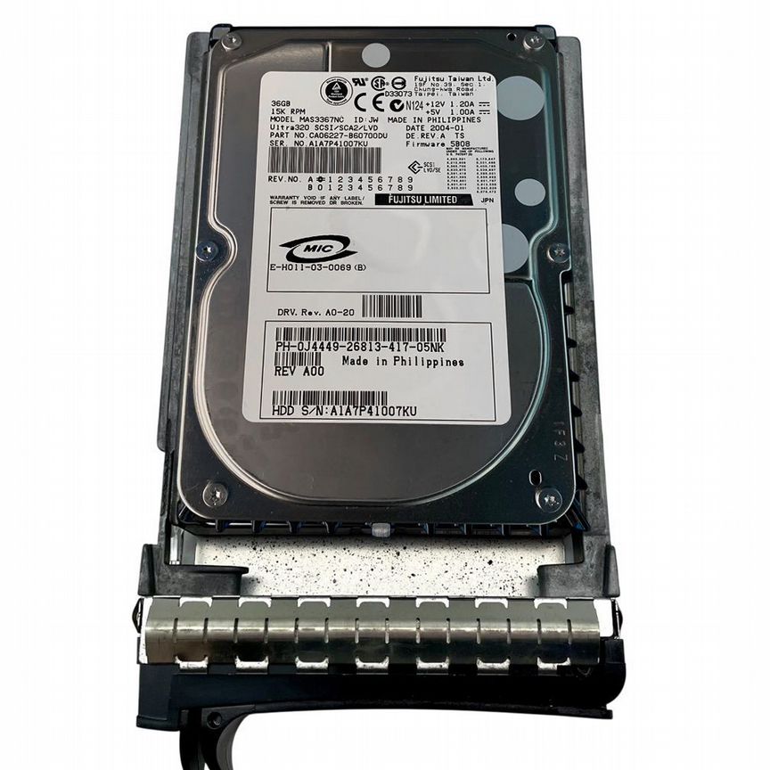 [J4449] Жесткий Диск Dell 36gb U320scsi 3.5" Hdd J4449