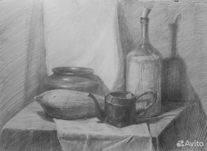 Графика. Учебные работы (бум., кар.)