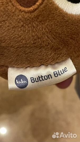 Button Blue Сквиш Мишка