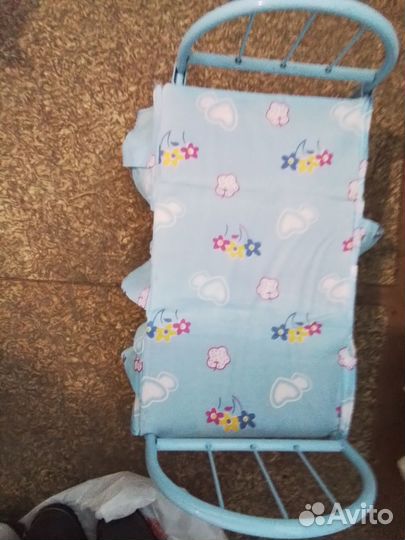 Кроватка для кукол металлическая