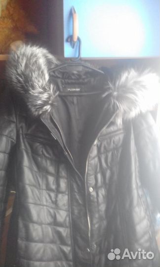 Кожаное пальто