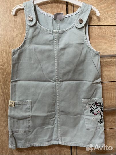 Джинсовый сарафан для девочки 104