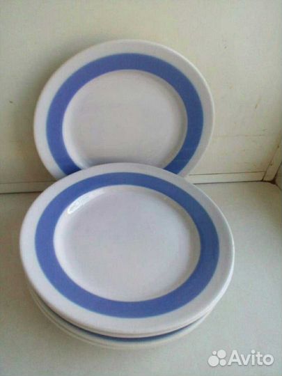 Советские тарелки маленькие в полоску 7шт