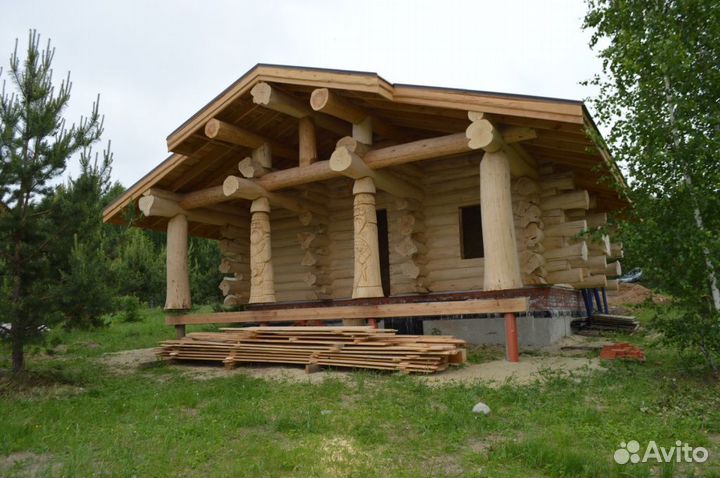 Сруб бани. Дикий сруб. Срубы Канадской рубки на за
