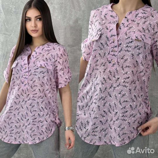 Рубашка блузка женская новая хлопок 58 60