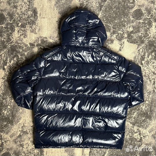 Пуховик moncler maya синий