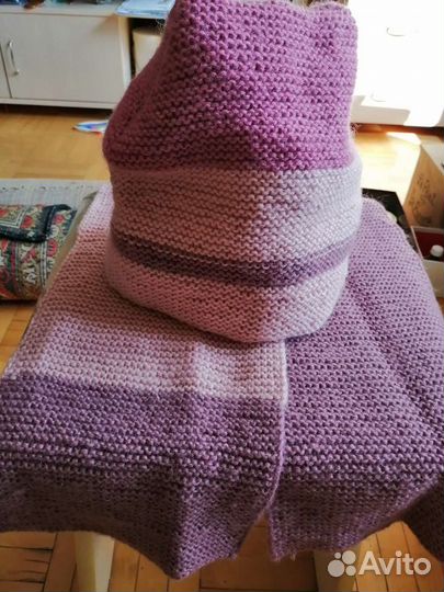 Комплект шапка и шарф женский