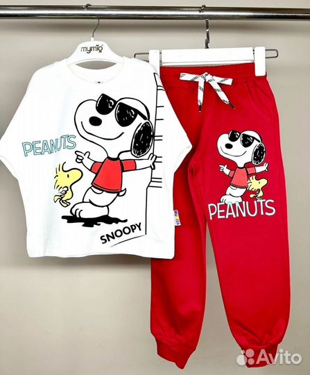 Костюм летний или в сад Снупи 98 104 110 116 122