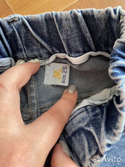 Джинсы клеш для девочкм 134