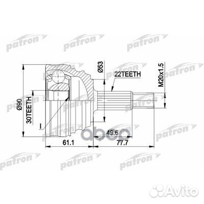 Шрус renault logan/sandero 04- наружн. (21x49x2